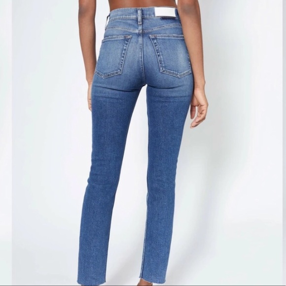 RE/Done Comfort Stretch Highrise Ankle Crop In Dusk Destroy - Picture 3 of 13